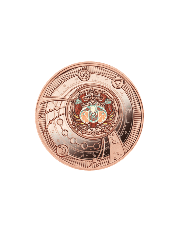 2021 - Cancer Zodiac Signs Proof Silver Coin 500 Francs CFA Cameroon physical Themes & Pop Culture Mint of Poland