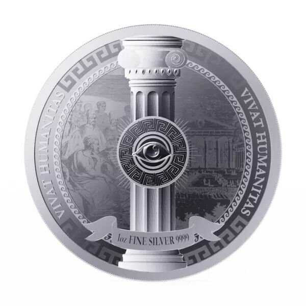 2023 - Vivat Humanitas 1 oz 9999 Silver Niue $2 Silver Coin *ST/BU* physical Themes & Pop Culture 