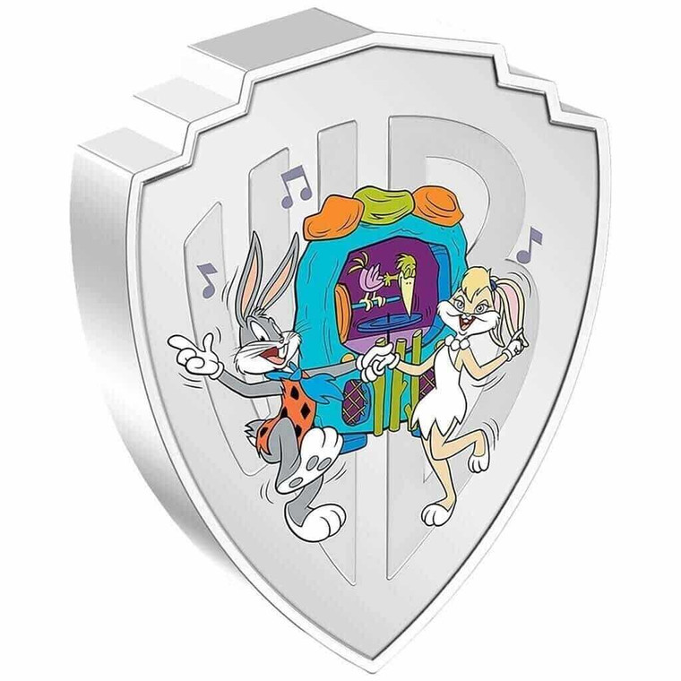 2023 - Looney Tunes™ Mashups (4.) The Flintstones Niue 5 $ 2 OZ Silber PP Box physical World Coins New Zealand Mint
