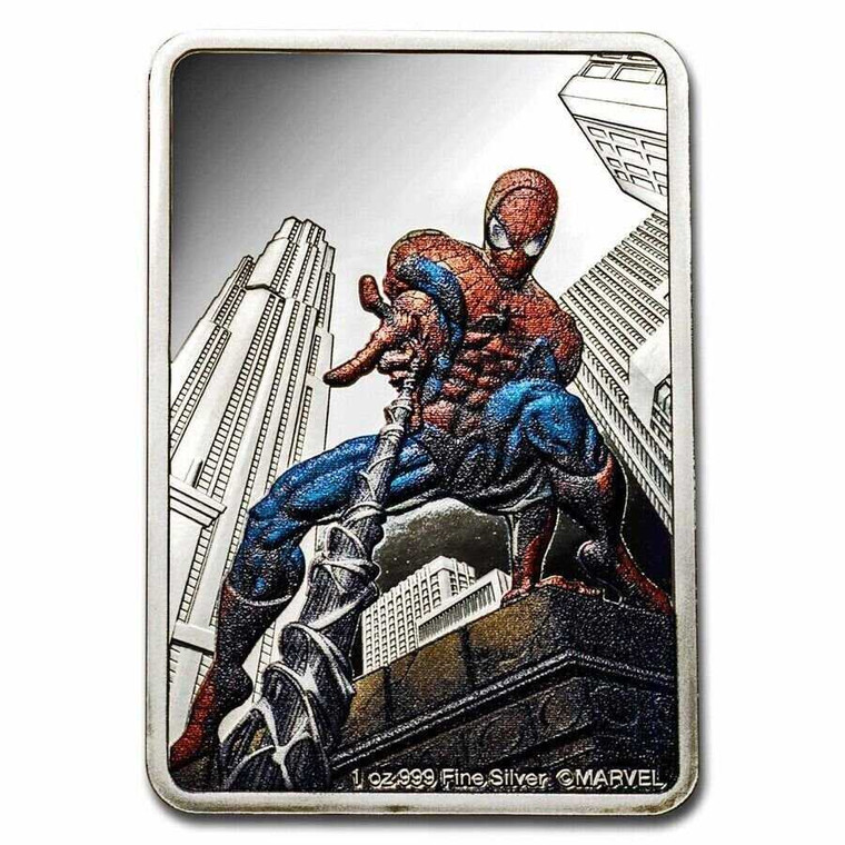 2023 Niue 1 oz Silver $2 Marvel: Spider Man Poster Coin physical Themes & Pop Culture New Zealand Mint