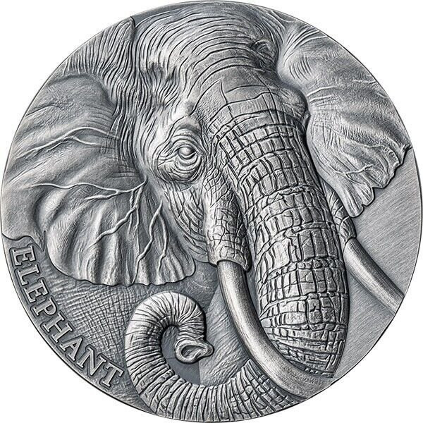 2023 - Elephant Expressions of Wildlife 2 oz Silver Coin CFA Cameroon