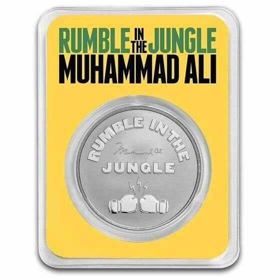 2023 - Muhammad Ali Rumble in the Jungle 1oz 999 Silver Niue Blister physical Themes & Pop Culture 
