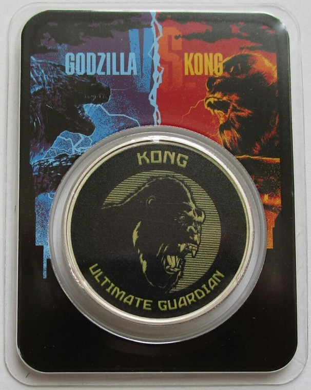 2021 - Niue 2 Dollar Godzilla vs. Kong Ultimate Guardian 1 Oz Silver