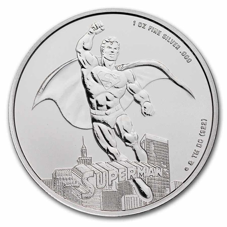 2023 - Silver Coin 1oz Silver 999 Samoa DC Comics™ Superman™ ST/BU physical Themes & Pop Culture No Show Mint