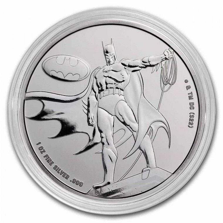 2023 - Batman™ DC Comics™ 1oz Silver Samoa ST/BU Silver Coin physical Themes & Pop Culture APMEX
