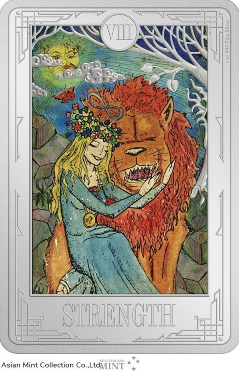 2022- Tarot Card: Strength 1 oz .999 Silver Proof Coin