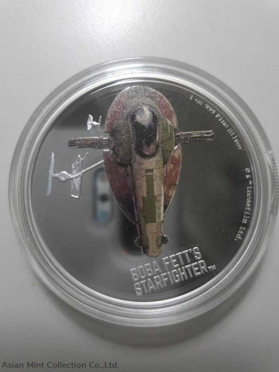 2022 Star WarsT: Boba Fett's Starfighter 1oz Silver $2 Niue Coin physical Themes & Pop Culture New Zealand Mint