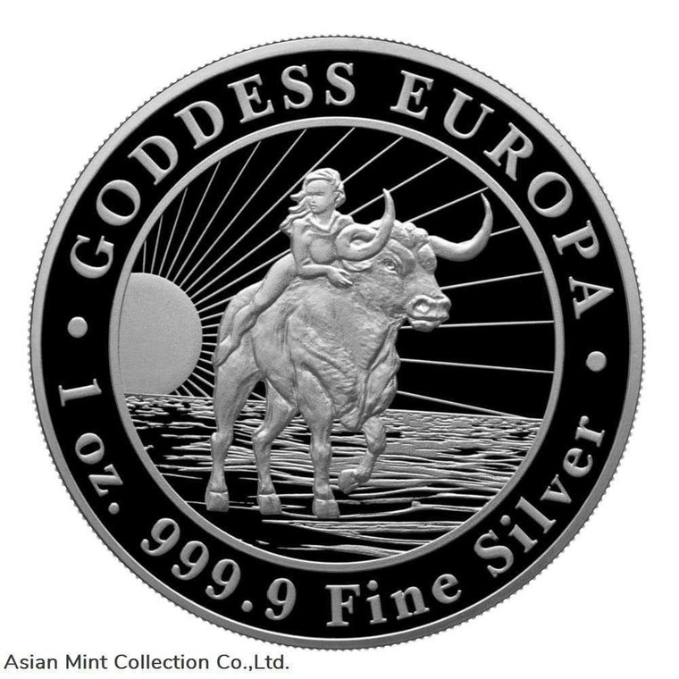 2022 1oz $5 NZD Tokelau Goddess Europa Silver Coin BU physical Thailand Lithuanian Mint