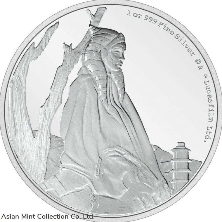 2022 - 1 OZ Silver Proof Coin - Star Wars Classic - Ahsoka Tano physical Themes & Pop Culture New Zealand Mint