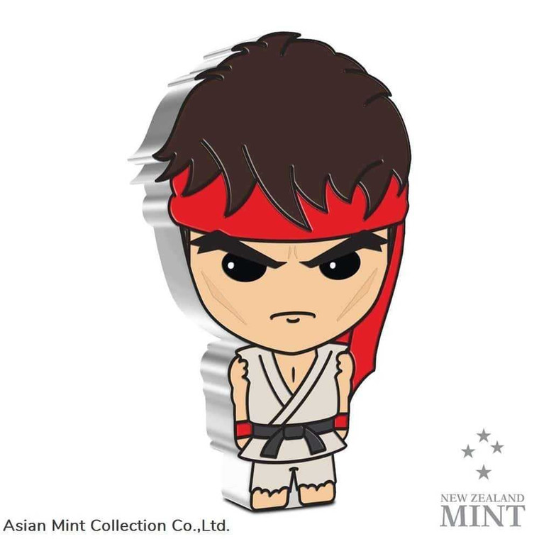 2021 Niue Street Fighter II Ryu 1 oz Silver Chibi Coin physical Themes & Pop Culture New Zealand Mint