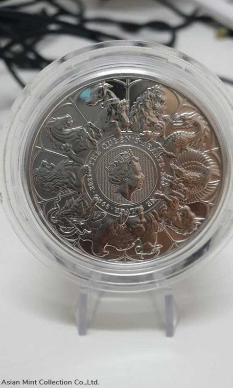 2021 - 2 oz Queen's Beast Pure Silver Completer Coin - Royal Mint - Great Britain physical Themes & Pop Culture 