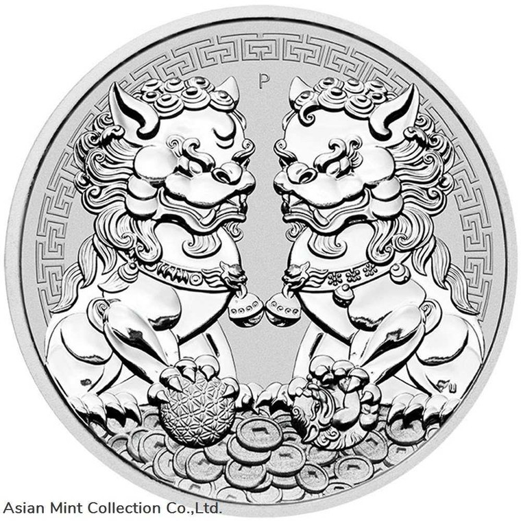 2020 - 1 oz Australia Guardian Lions (Double Pixiu) .9999 Silver Coin BU physical Themes & Pop Culture Perth Mint