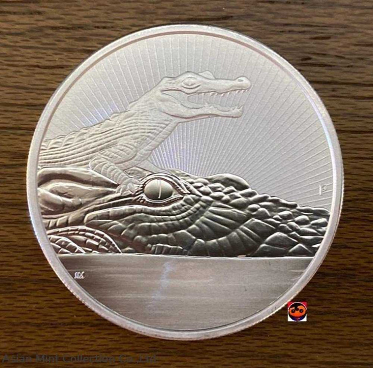 2019 SILVER 2 OZ AUSTRALIA MOTHER &amp; BABY - CROCODILE PIEDFORT COIN BU physical Themes & Pop Culture Perth Mint