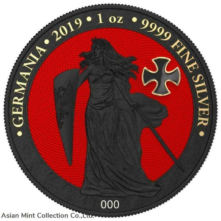 2019 Germania Iron Cross 1oz Silver BU Coin physical World Coins Germania Mint