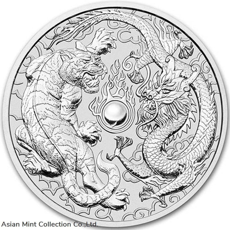 2018 1 oz Australian Dragon and Tiger Silver Coin (BU)