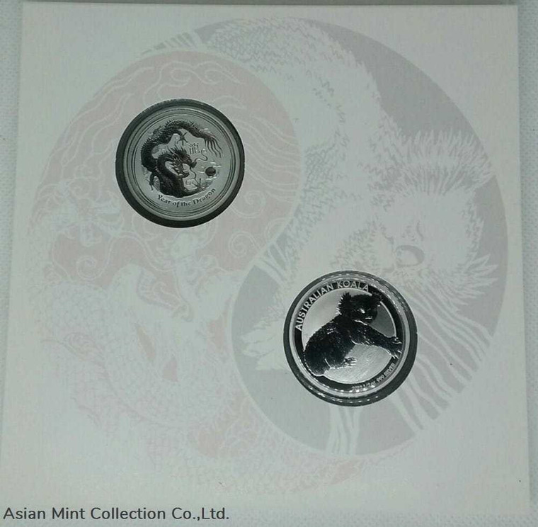 2011 - Silver Coin 2 Pcs Koala & Dragon physical Themes & Pop Culture Perth Mint