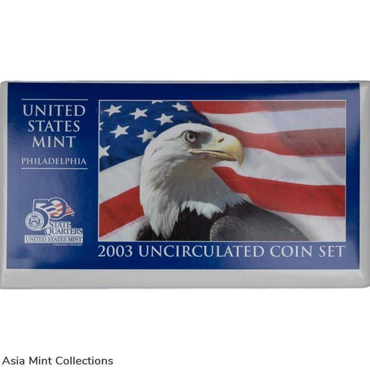 2003 - United States Mint Uncirculated Coin Set Philadelphia Mint physical World Coins 