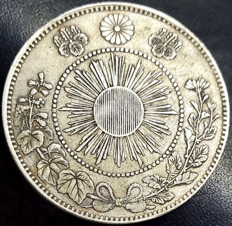 1871 M4 Japan 50 Sen - Dragon ( 31mm Silver.800)