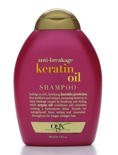 Organix Shampoo, AntiBreakage Keratin Oil 13 fl oz bottle Top Hair