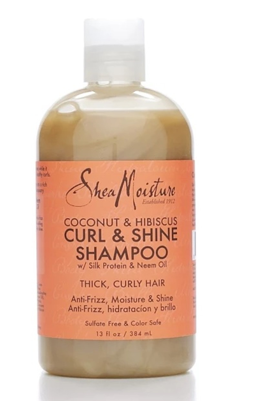 Shea Moisture Curl And Shine Shampoo Coconut And Hibiscus 12 Fl Oz Bottle Top Hair Wigs 5060