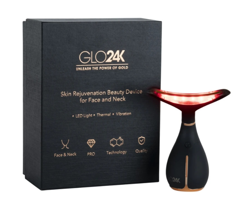 GLO 24K Skin Rejuvenation Beauty Device for Face and Neck Top Hair Wigs
