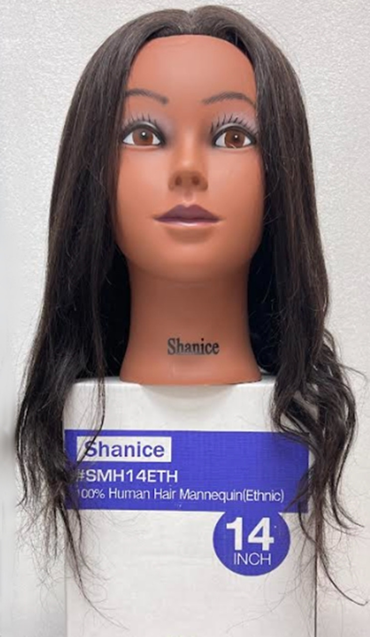 Mannequin Head with Human Hair Mannequin Head 14 inch 100% Real