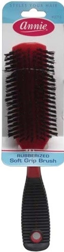 Annie Rubberized Soft Grip Hair Brush #2018 8"x 2"