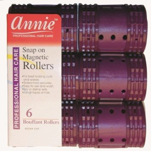 Annie Snap On Magnetic Rollers 1-3/4" X-Jumbo Purple 6pc