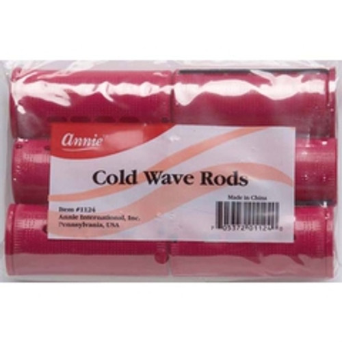 Annie Cold Wave Rods Burgundy X-JB 6 Count - 1 3/8"