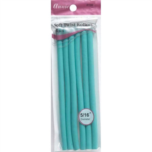 Annie Soft Twist Rollers Green 6 pcs #1199