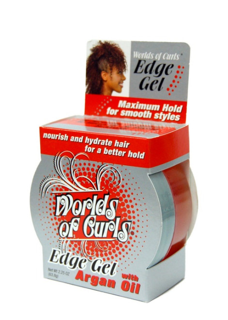 WORLDS OF CURLS Edge Gel with Argan Oil- 2.25oz