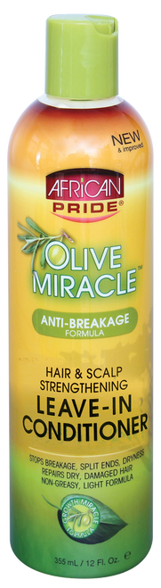OLIVE MIRACLE HAIR & SCALP STRENGTHENING LEAVE-IN CONDITIONER- 12oz