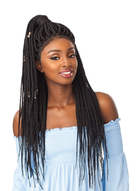 Sensationnel Cloud9 4x4 Part Swiss Lace Wig BOX BRAID LARGE