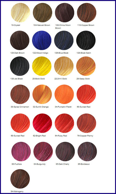 Satin Hair Color Chart