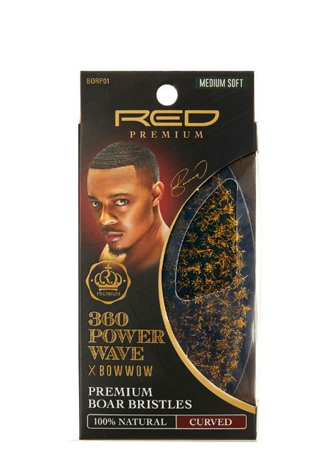 RED Premium 360 Power Wave X Bow Wow Brush- Medium Soft PALM #BORP01