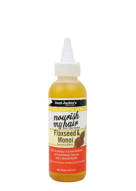 Aunt Jackie's Natural Growth Oil Blends Nourish My Hair Flaxseed & Monoi 4oz