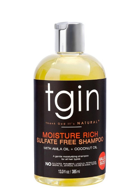 tgin Moisture Rich Sulfate Free Shampoo with Amla Oil + Coconut Oil 13oz