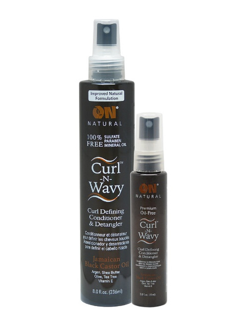 On Natural Curl-N-Wavy Curl Defining Conditioner & Detangler Jamaican Black Castor Oil  2oz/8oz