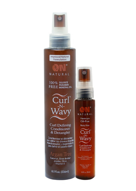 On Natural Curl-N-Wavy Curl Defining Conditioner & Detangler  Argan Tree 2oz/8oz