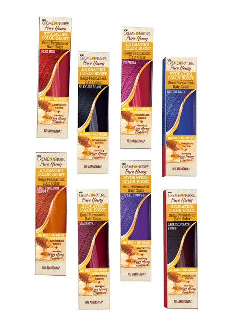 Creme of Nature Pure Honey Hydrating Color Boost Semi-Permanent Hair Color 3oz