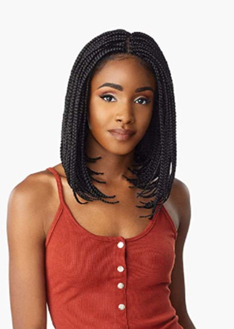 Sensationnel Cloud 9 4x4 Hand Braided Swiss Lace Front Wig - BOX BRAID BOB