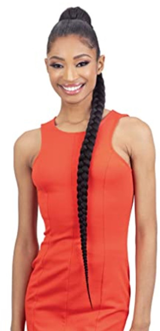 FreeTress Equal Drawstring Ponytail Pre-Stretched Braided Ponytail 38"