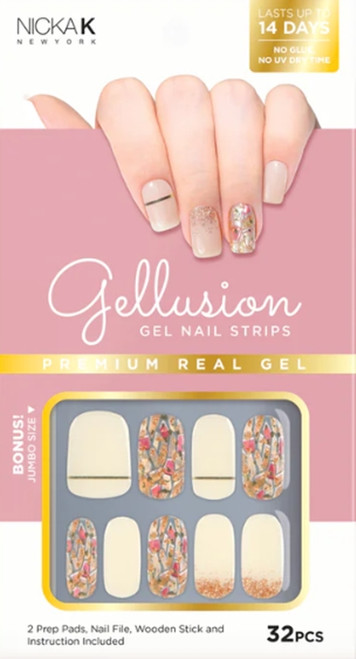 Nicka K Gellusion Gel Nail Strips # NSG006