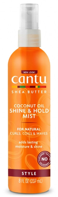 Cantu Coconut Oil Shine & Hold Mist with Shea Butter, 8 fl oz