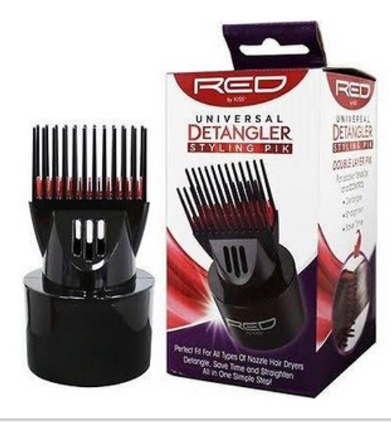 Kiss Red Universal Detangler Styling Pik Double Layer Dryer Pick