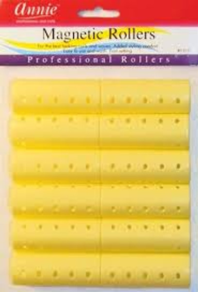 Annie Magnetic Rollers 12 Count Yellow 7/8" #1353