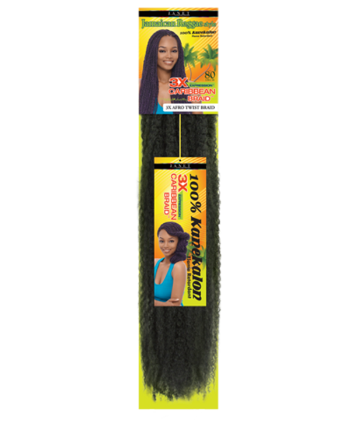 Janet Collection Jamaican Caribbean Reggae Style 100% Kanekalon 3x Afro Twist Braid 