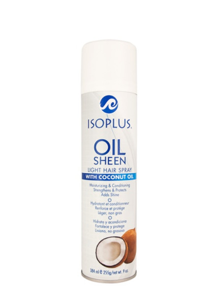 ISOPLUS Oil Sheen with Coconut Oil Light Hair Spray 9oz