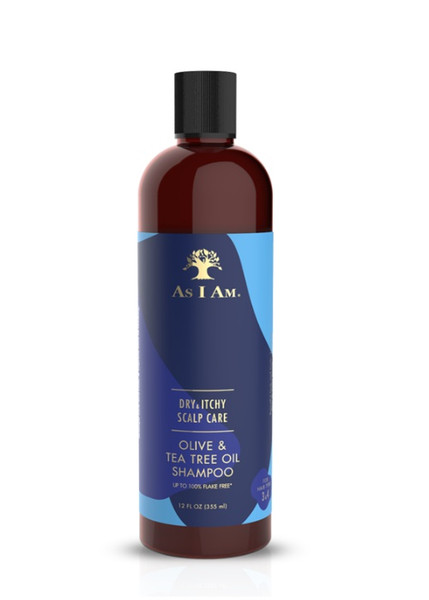 AS I AM Dry & Itchy scalp Care Olive & Tea Tree Oil Shampoo 12oz