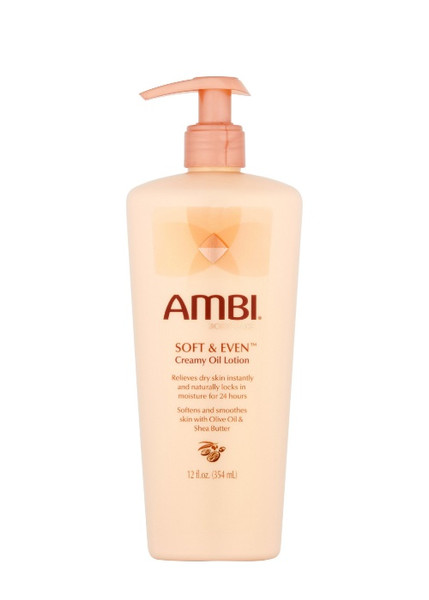 AMBI Body Care Soft & Even Creamy Oil Lotion 12 oz